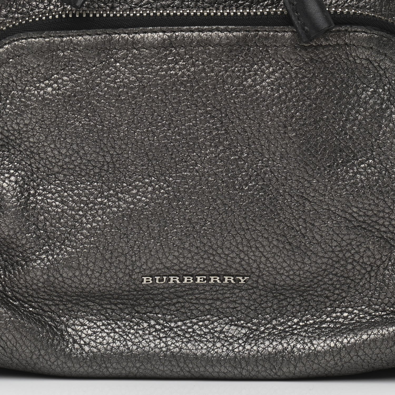 Burberry Metallic Deerskin Medium Rucksack Backpack Dark Grey 9 of 13