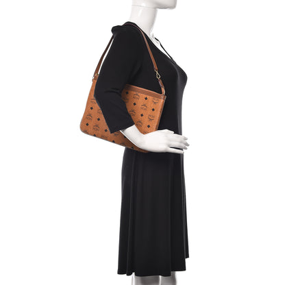 MCM Visetos Liz Shopper Tote Pouch Cognac 2 of 10