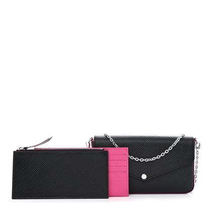 Louis Vuitton Epi Pochette Felicie Black Hot Pink 1 of 11