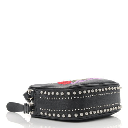 Alexander McQueen Calfskin Studded Embroidered Mini Camera Bag Black 3 of 8