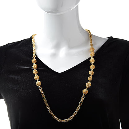 Chanel CC Long Chain Necklace Gold 2 of 5
