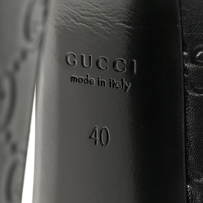 Gucci Guccissima Horsebit Platform 70/160mm Slingback Mules 40 Black 8 of 10