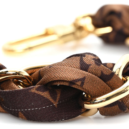 Louis Vuitton Metal Polyester Monogram Braided Scarf Chain Foulard Bag Charm 3 of 4