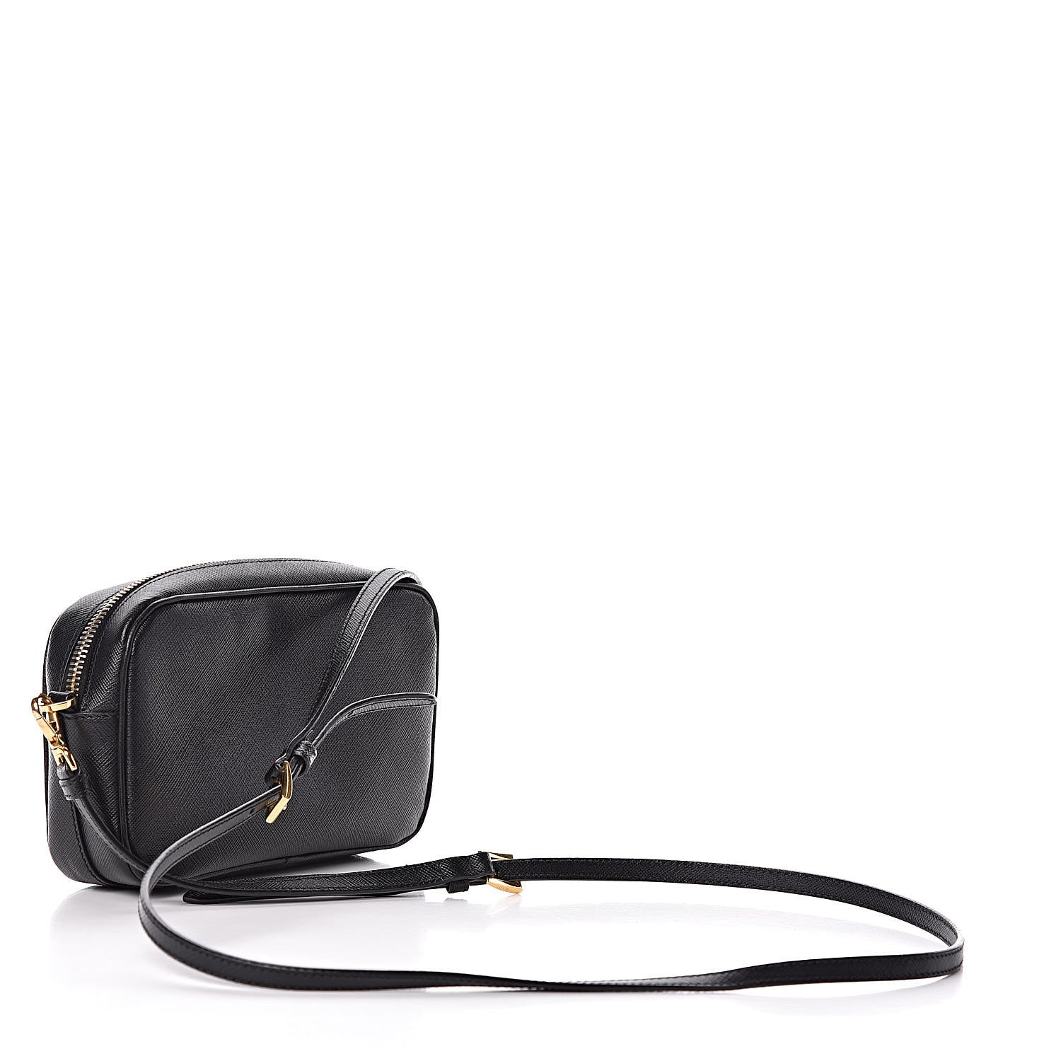 Prada Saffiano Small Camera Crossbody Bag Black 3 of 11