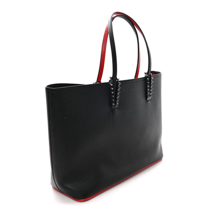 Christian Louboutin Calfskin Spikes East West Cabata Tote Black 4 of 13
