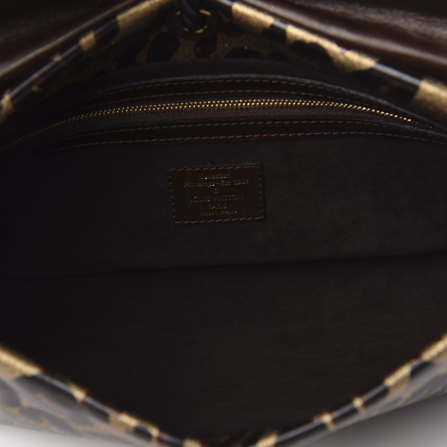 Leopard Nocturne African Queen Clutch Dore Gold