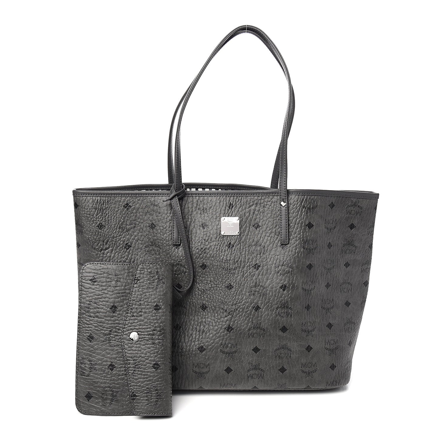 Visetos Medium Reversible Shopper Tote Phantom Grey