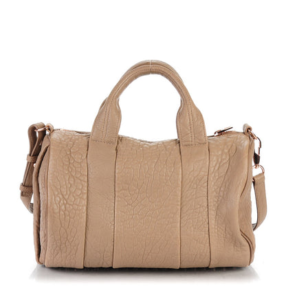 Alexander Wang Pebbled Lambskin Rocco Latte Rose Gold Hardware 1 of 9