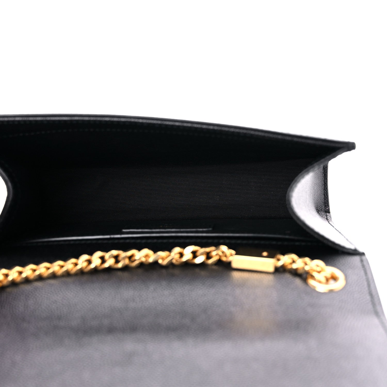 Saint Laurent Grain De Poudre Small Monogram Kate Satchel Black 4 of 12