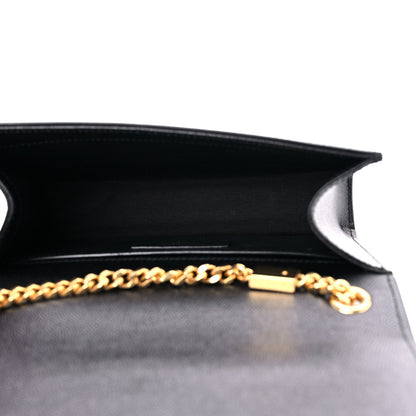 Saint Laurent Grain De Poudre Small Monogram Kate Satchel Black 4 of 12