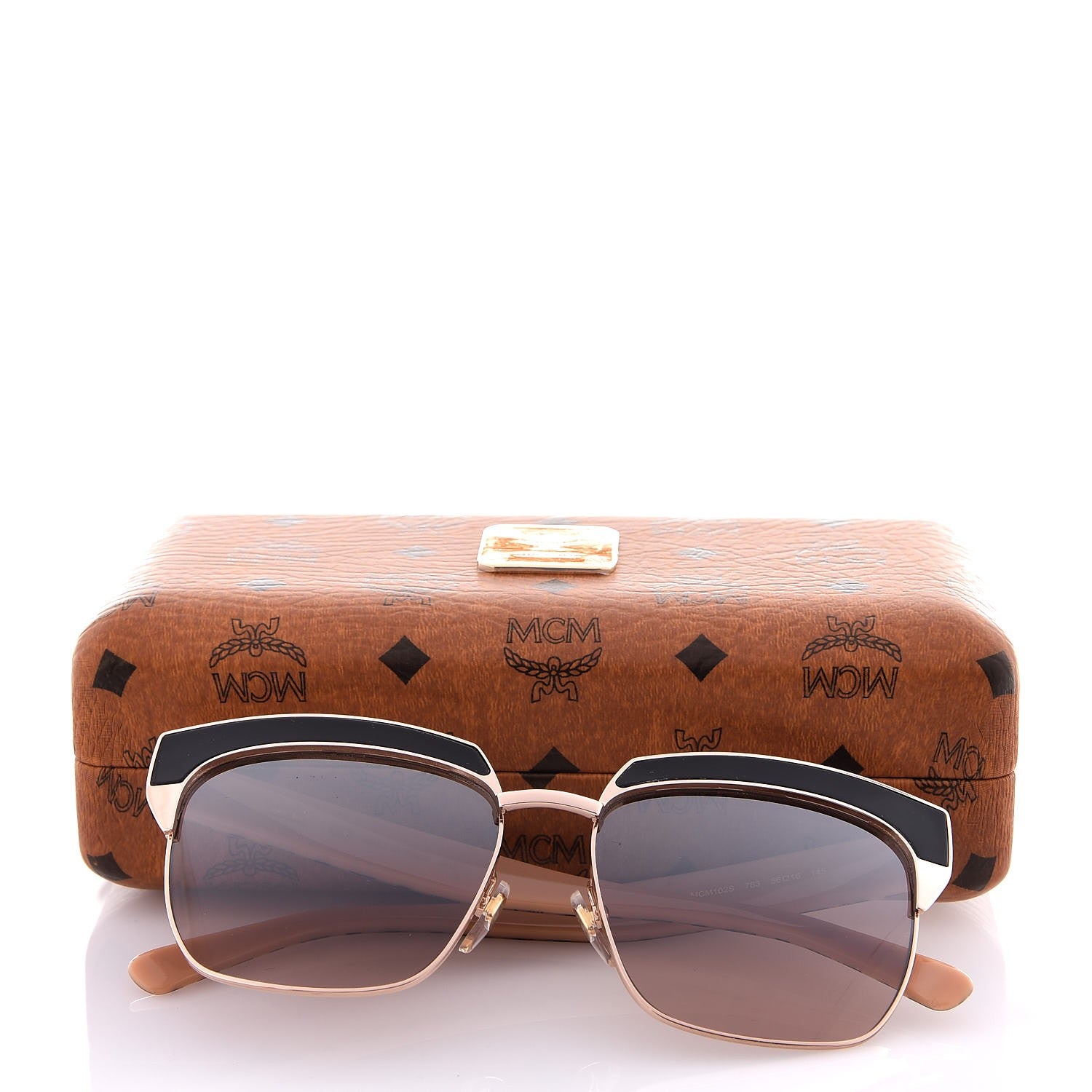 MCM Visetos 56mm Retro Sunglasses MCM102S Rose Gold Nude 7 of 7