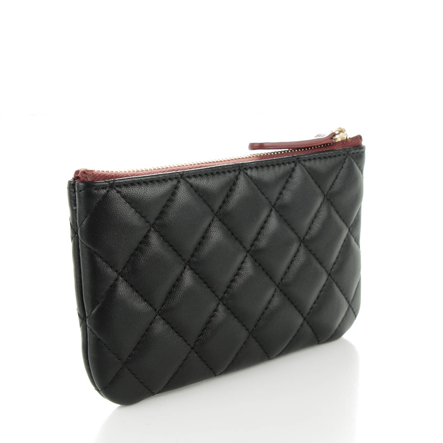 Chanel Lambskin Quilted Small Cosmetic Case Black 3 of 7
