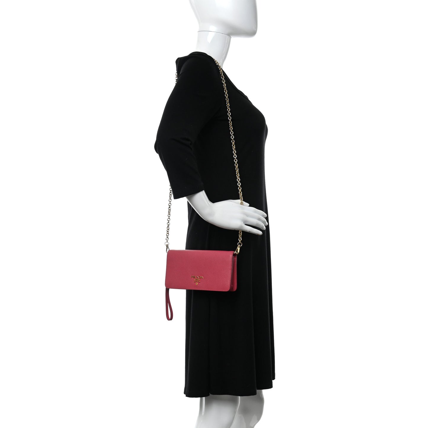 Saffiano Metal Phone Wristlet Crossbody Wallet Peonia