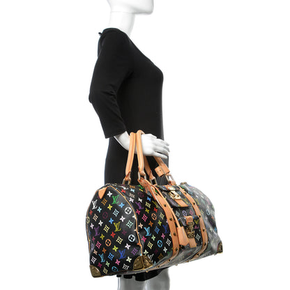 Louis Vuitton Monogram Multicolor Keepall 45 Black 2 of 8