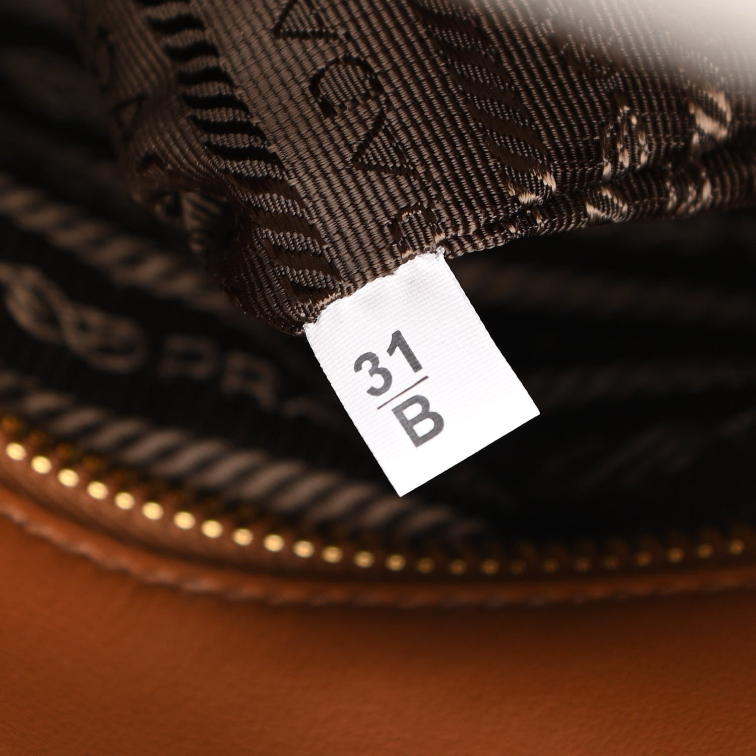 Prada Jacquard Saffiano Triangolo Symbole Embroidered Large Tote Tobacco Talco 7 of 10