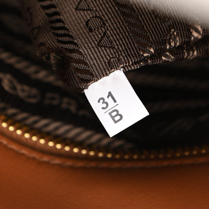 Prada Jacquard Saffiano Triangolo Symbole Embroidered Large Tote Tobacco Talco 7 of 10