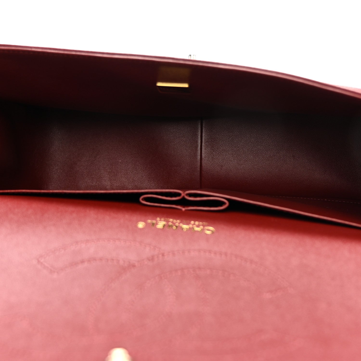 Chanel Caviar Quilted Jumbo Double Flap Burgundy 8 of 25
