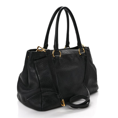 Prada Vitello Daino Tote Black 3 of 10
