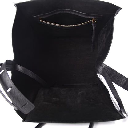 Celine Crocodile Embossed Calfskin Medium Phantom Luggage Black 8 of 11