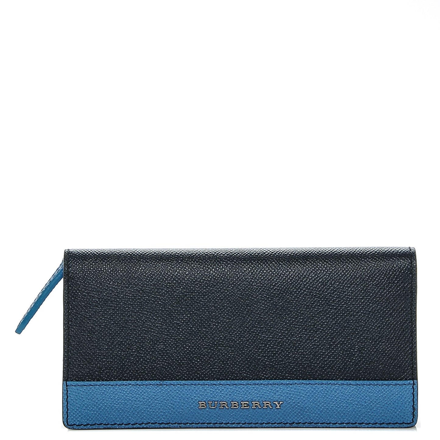 London Grainy Calfskin Colorblock Cavendish Continental Wallet Black Navy