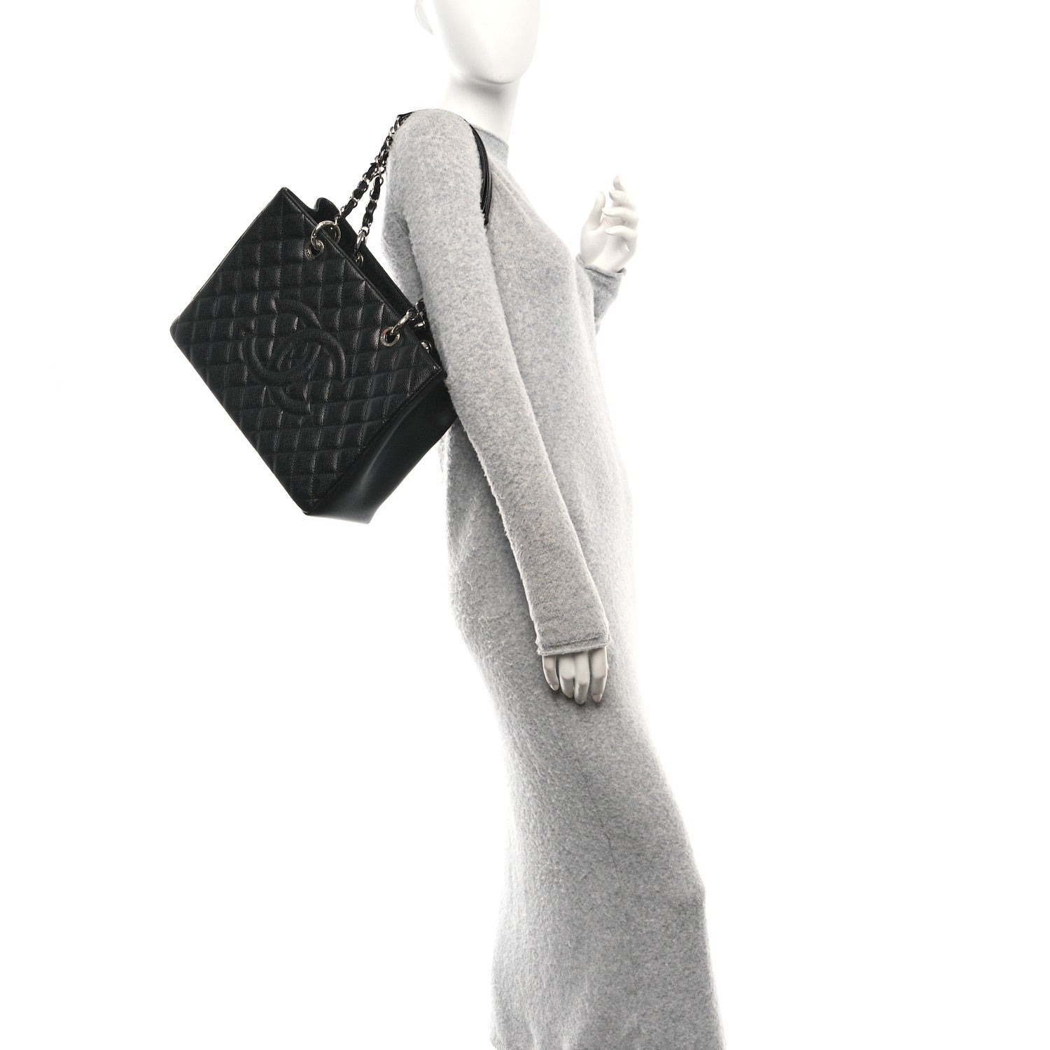 Chanel Caviar Quilted Grand Shopping Tote GST Black 2 of 10