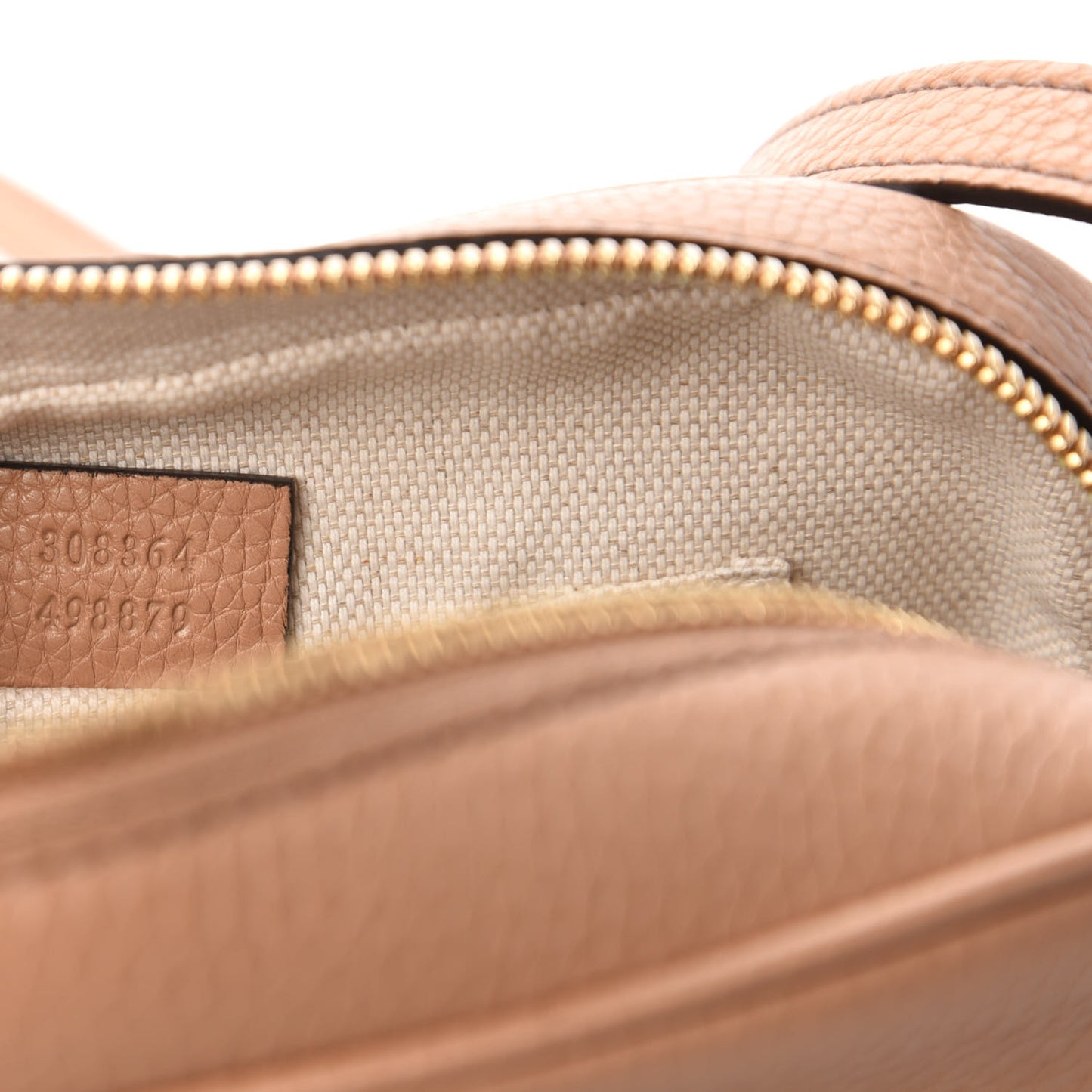 Pebbled Calfskin Small Soho Disco Bag Rose Beige