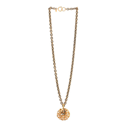 Chanel CC Pendant Necklace Gold 2 of 5