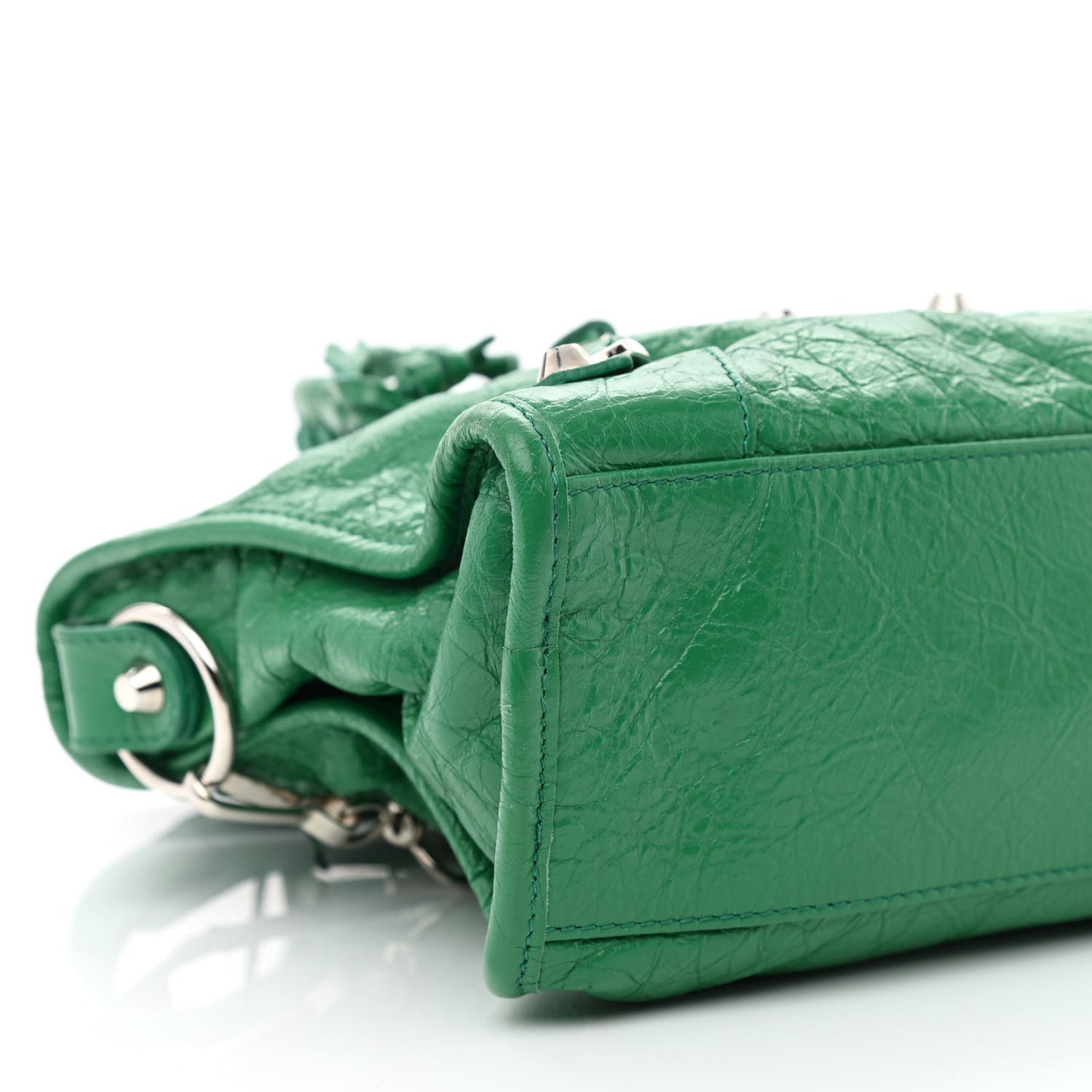 Agneau Classic Silver Hardware S City Magic Green