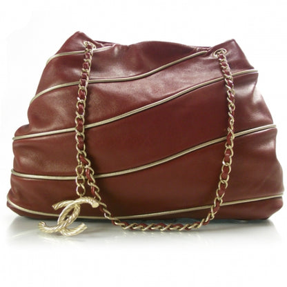 Chanel Lambskin Constructivism Tote Red 1 of 11