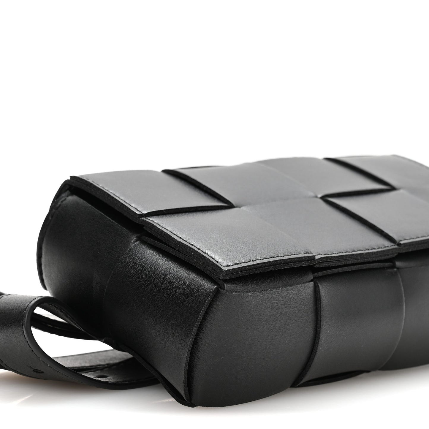 Nappa Maxi Intreccio The Belt Cassette Bag Black
