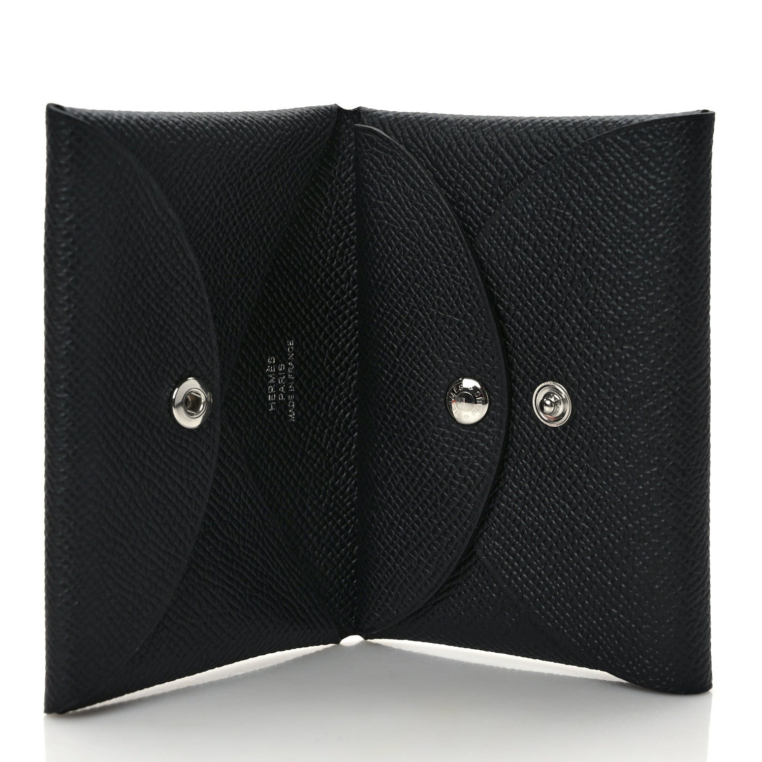 Hermes Epsom Calvi Duo Card Case Black 5 of 7