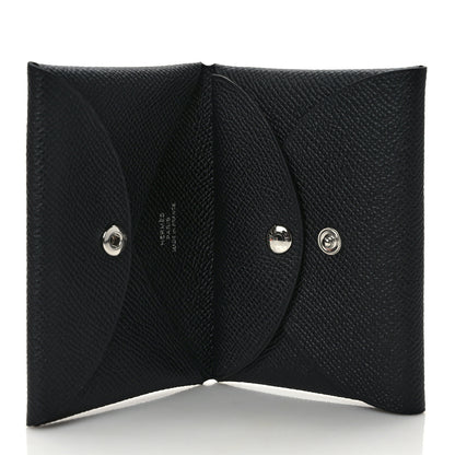 Hermes Epsom Calvi Duo Card Case Black 5 of 7
