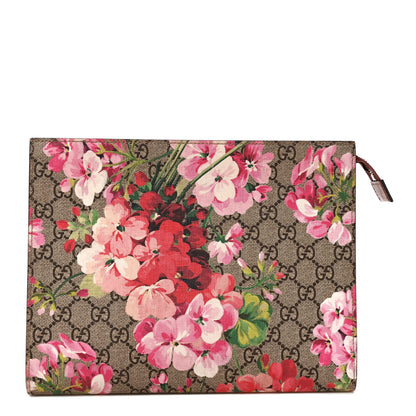 Gucci GG Supreme Monogram Blooms Large Cosmetic Case Beige Multicolor Dry Rose 1 of 8