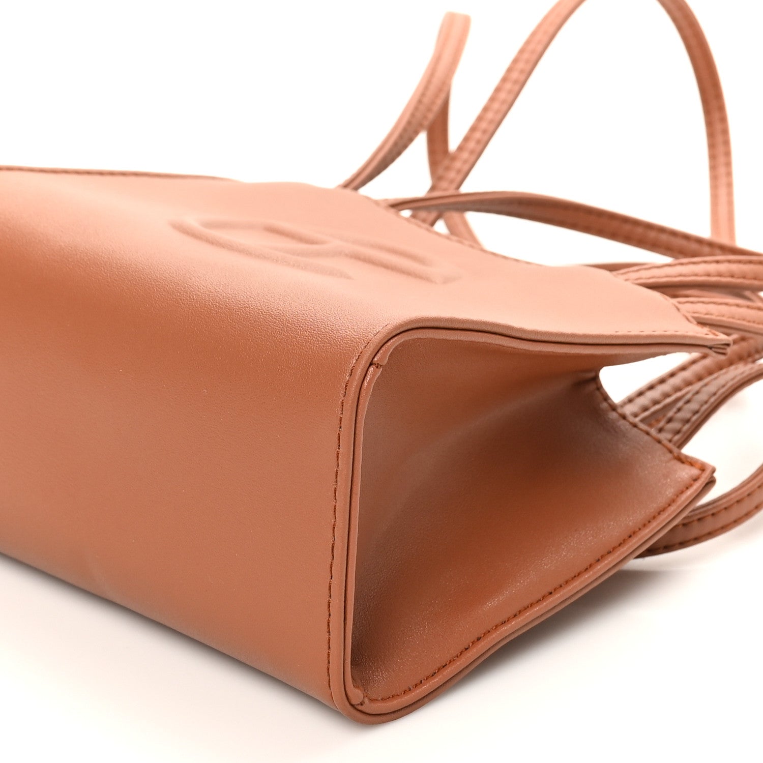 Telfar Vegan Leather Small Shopping Bag Tan 1784949 – FASHIONPHILE