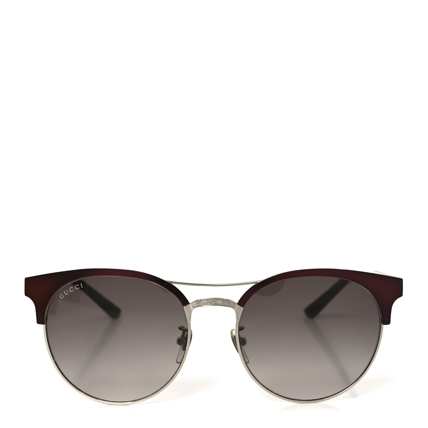 Gucci Round Metal GG0075SK Sunglasses Red Gold 2 of 7