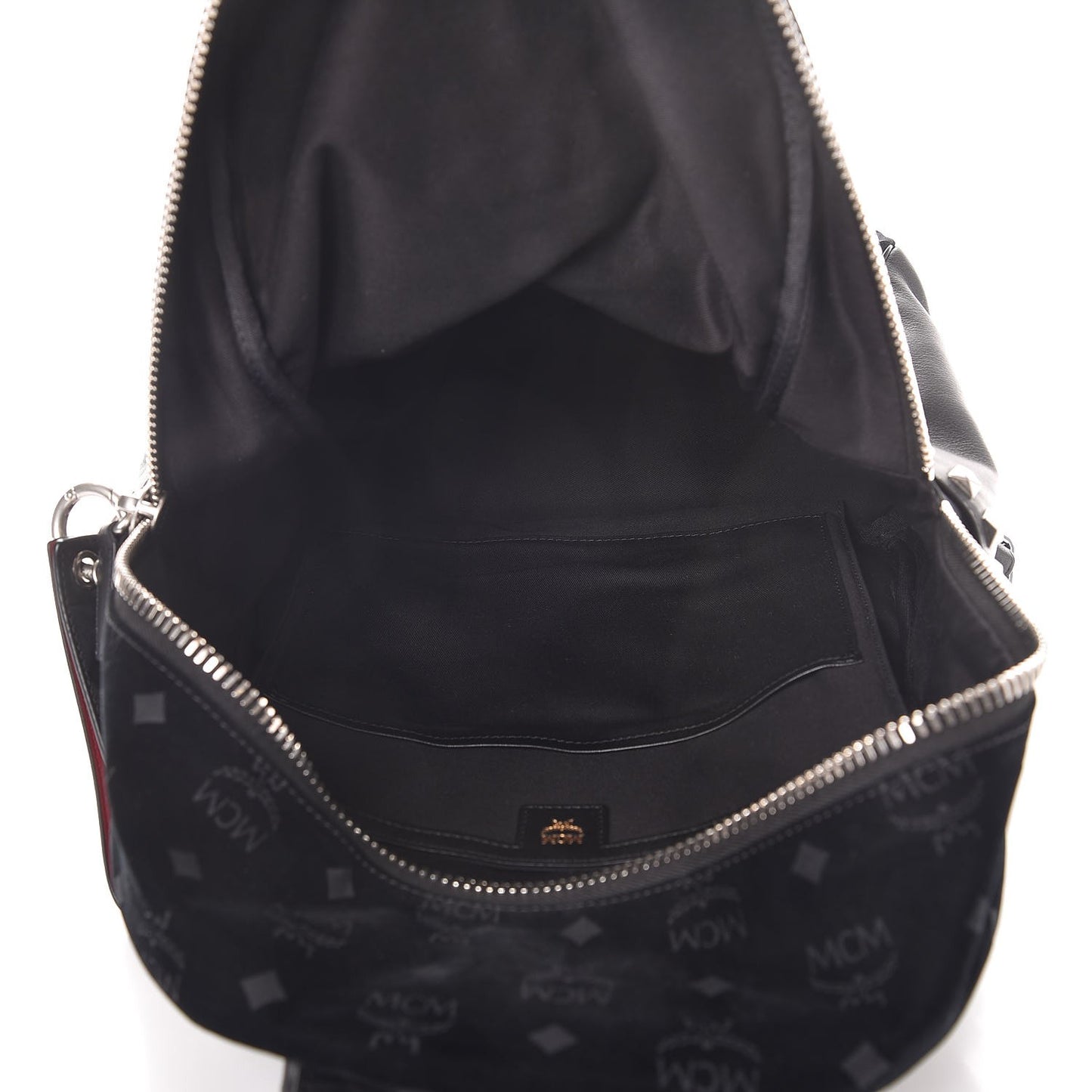 Velvet Monogram Medium Stark Insignia Backpack Black