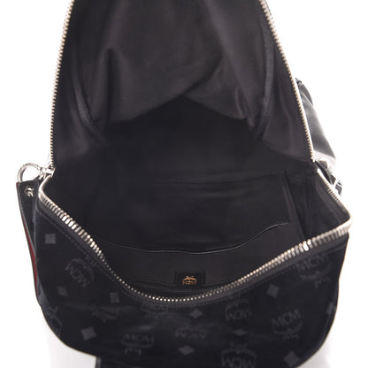 MCM Velvet Monogram Medium Stark Insignia Backpack Black 5 of 11