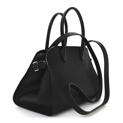 The Row Grained Calfskin Soft Margaux 10 Bag Black 3 of 11