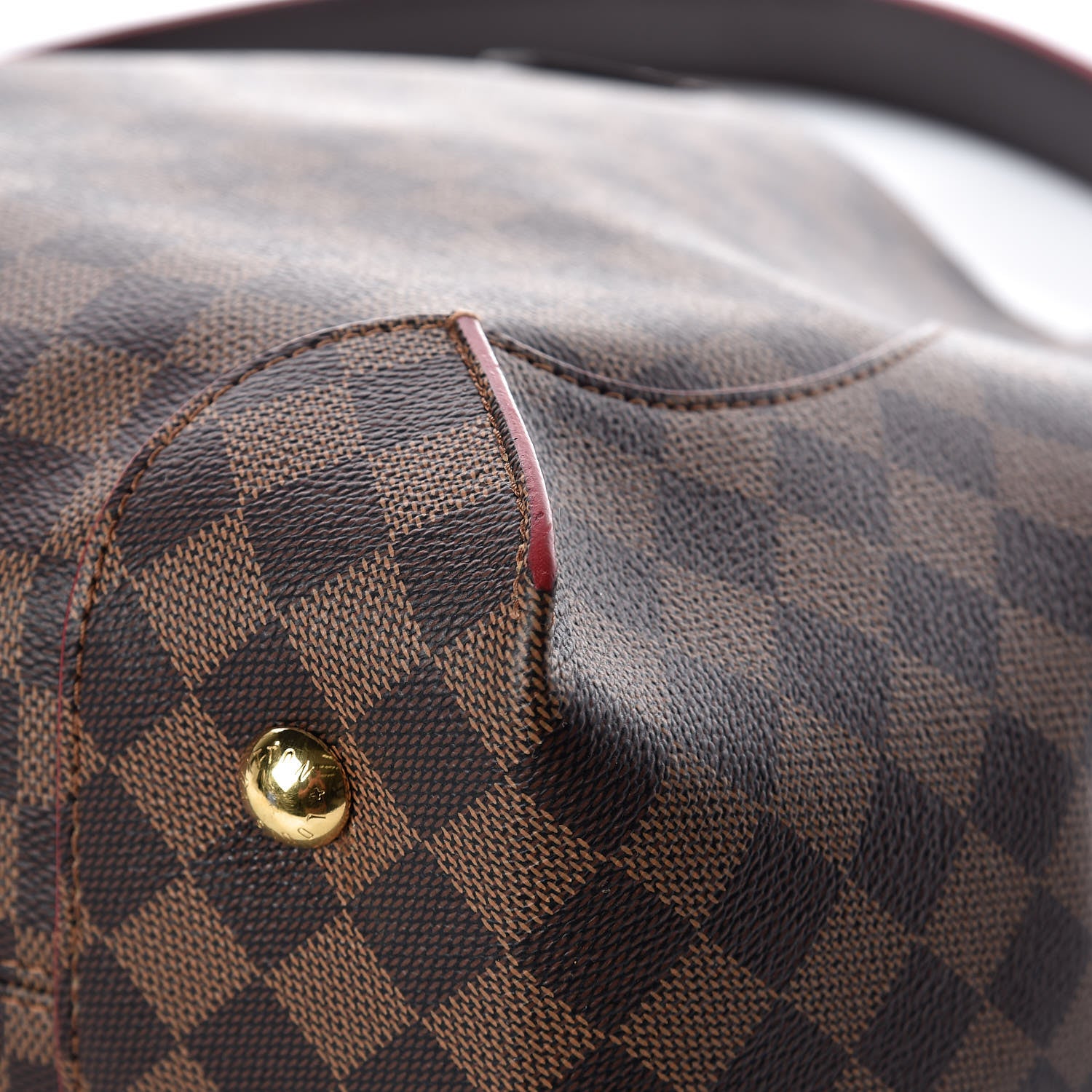 Louis Vuitton Damier Ebene Caissa Hobo Cherry 11 of 16