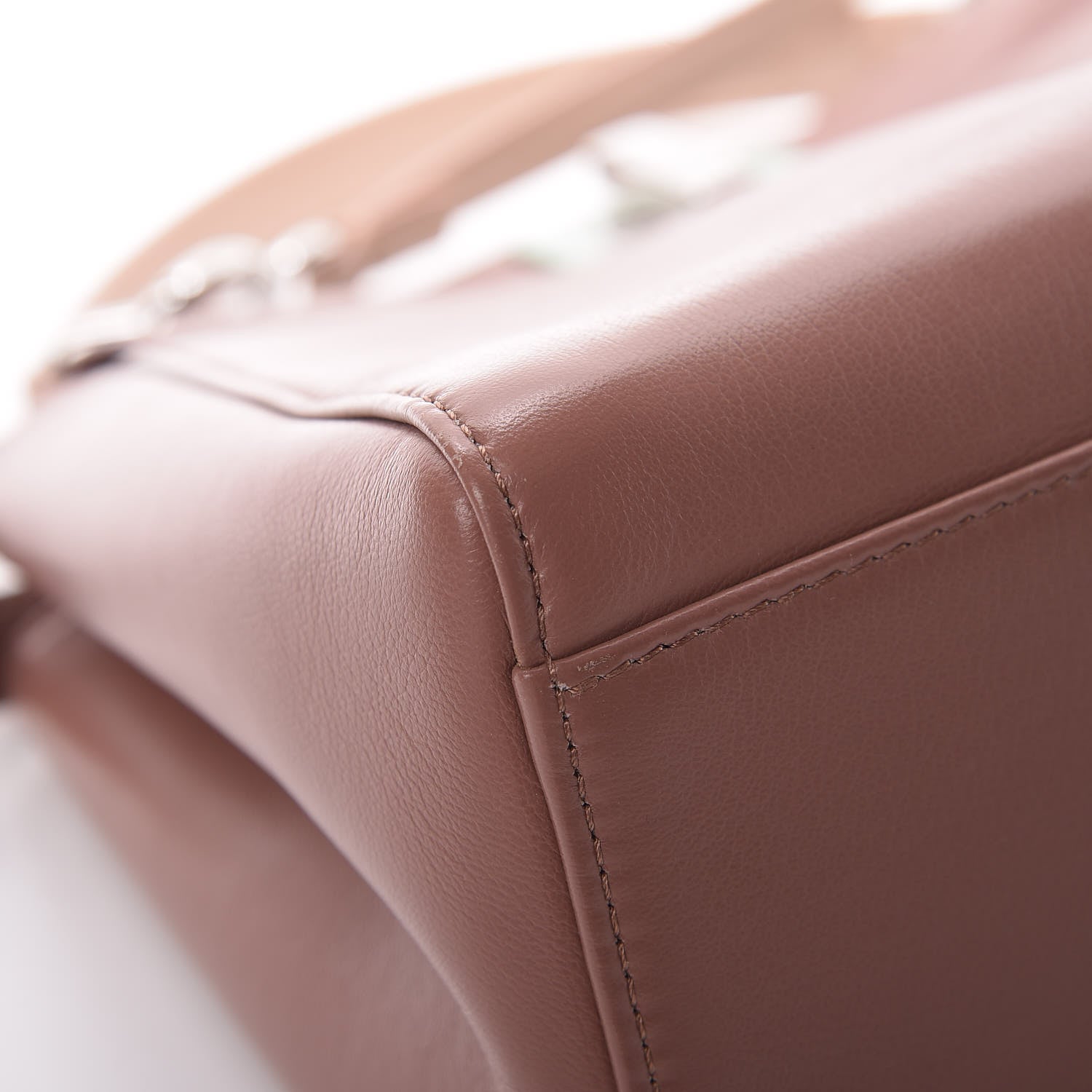 Fendi Nappa Colorblock Mini Peekaboo Iconic Satchel English Rose Plaster Oxigen 14 of 14