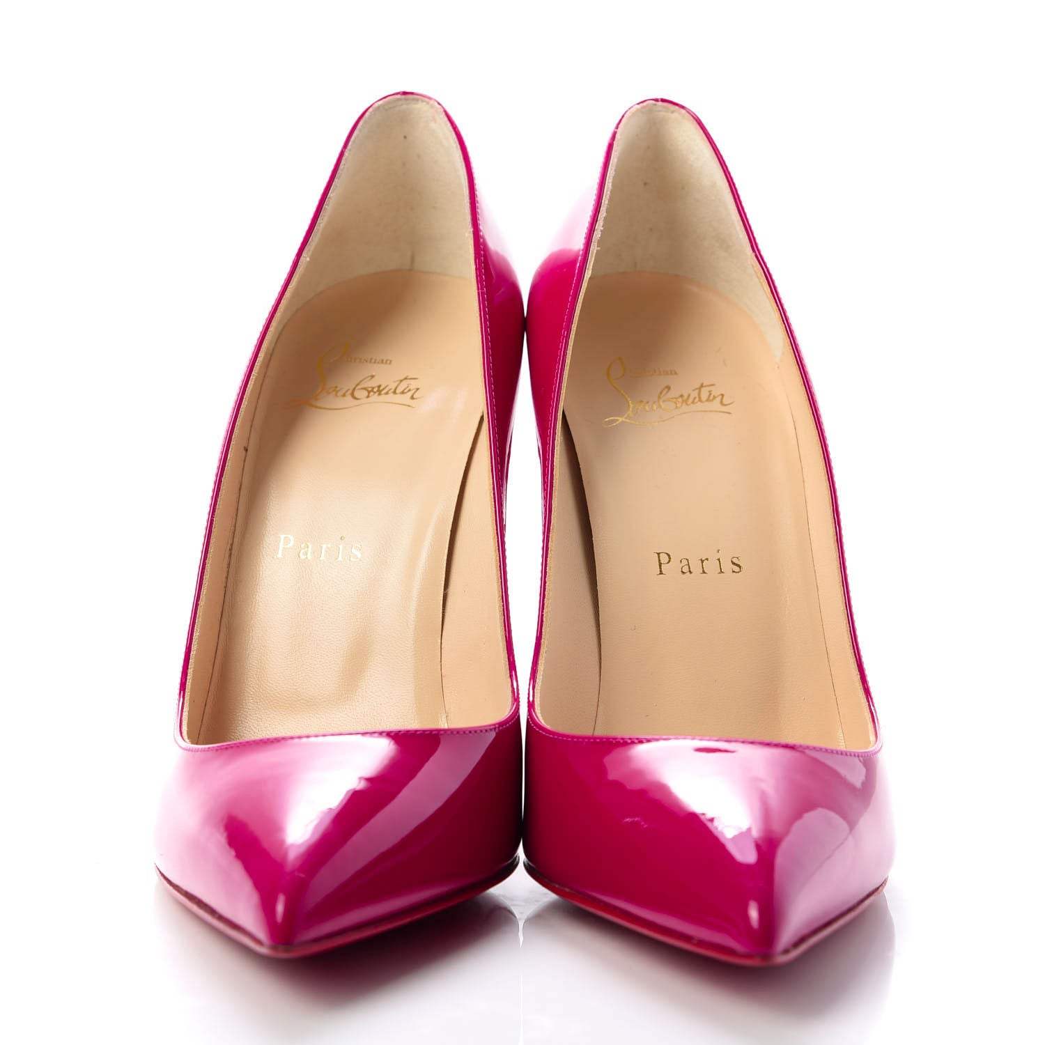 Christian Louboutin Patent Pigalle Follies 100 Pumps 38 Ultra Rose 2 of 9