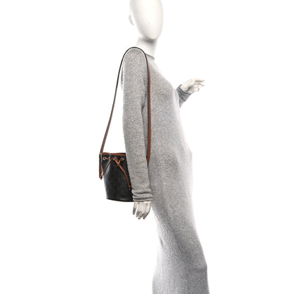 Celine Triomphe Canvas Calfskin Small Drawstring Bucket Bag Tan 2 of 10