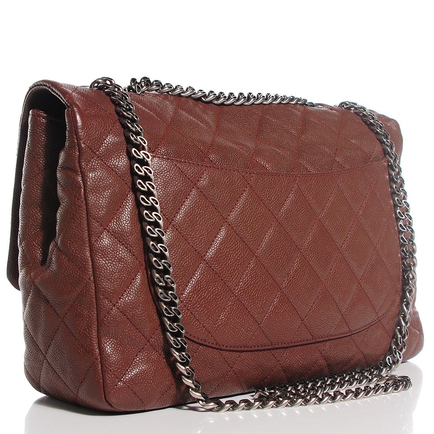 Washed Caviar 2.55 Reissue 227 Flap Dark Brown