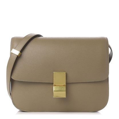 Celine Liege Calfskin Medium Classic Box Flap Bag Taupe 1 of 10