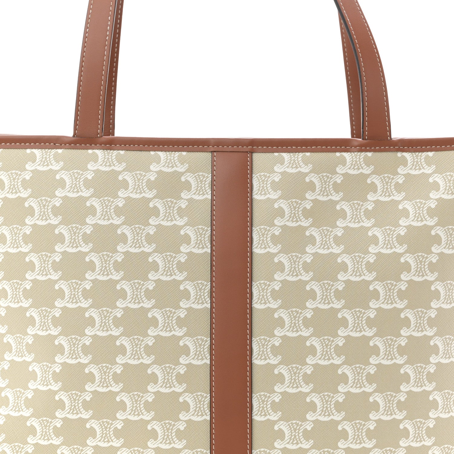 Celine Triomphe Canvas Calfskin Medium Cabas Bag Grege 8 of 11