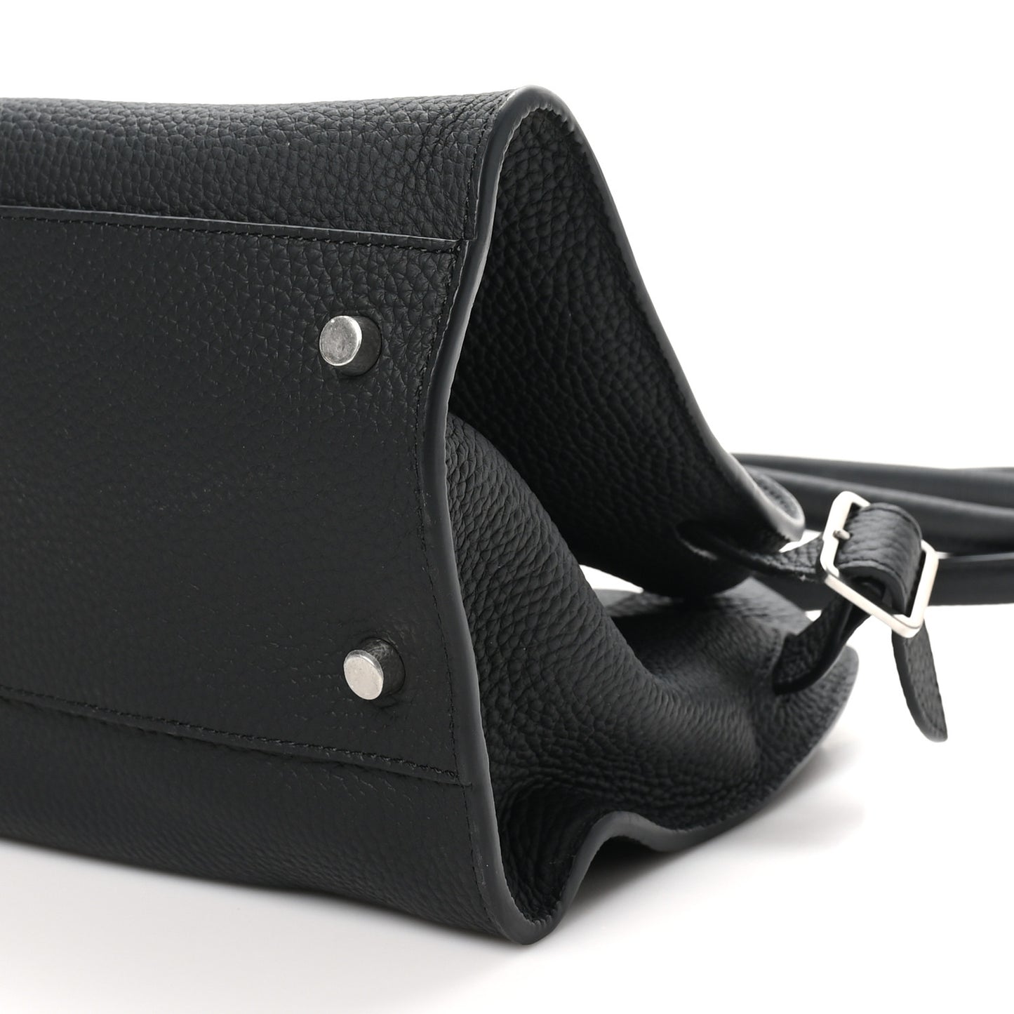 Grained Calfskin Margaux Shoulder 12 Black