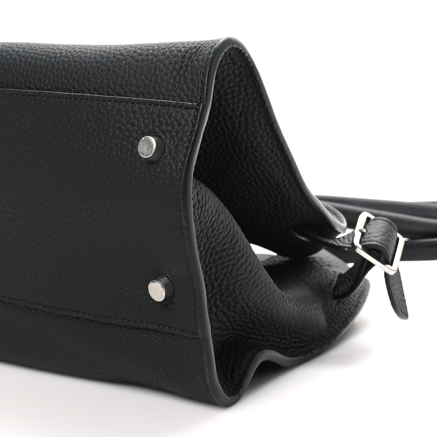 The Row Grained Calfskin Margaux Shoulder 12 Black 9 of 9