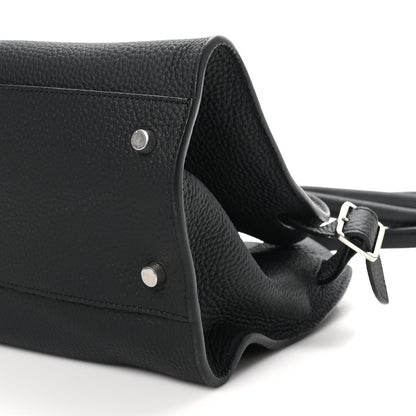 The Row Grained Calfskin Margaux Shoulder 12 Black 9 of 9