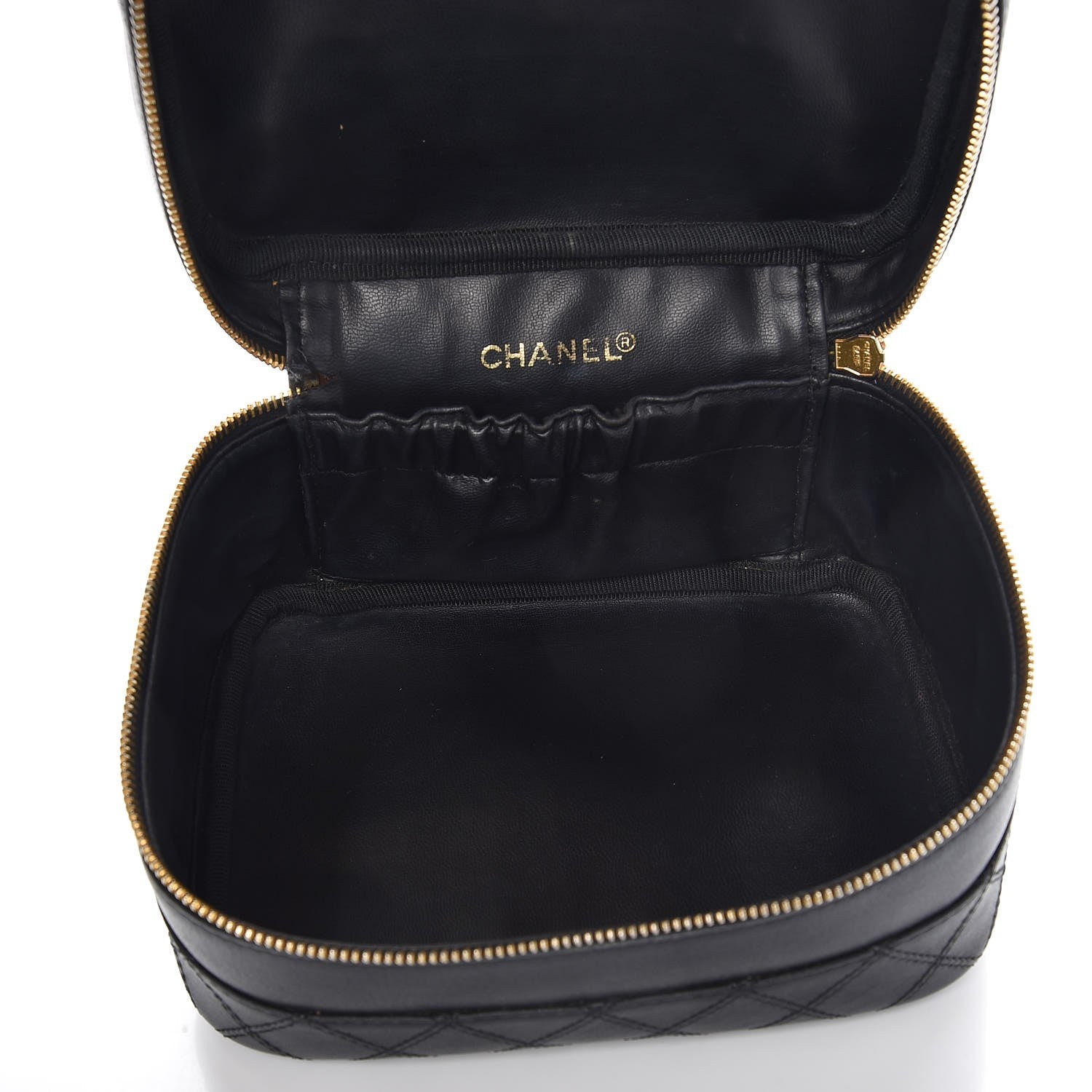 Chanel Lambskin Vanity Cosmetic Case Black 5 of 9