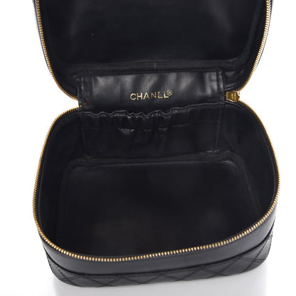 Chanel Lambskin Vanity Cosmetic Case Black 5 of 9